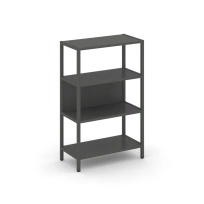Односекционный стеллаж трехъярусный Shelf System SN.STM-311 Тиквуд Светлый/Металл Антрацит 810×400×1246