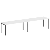 Metal System Quattro Р. ст. на 2 раб. места на П-образном м/к 40БП.СМ-2.5 Акация/Антрацит металл 3600*720*750