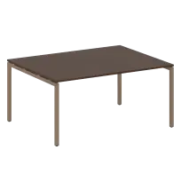 Metal System Quattro Перег. стол (1 столешница) на П-образном м/к 40БП.ПРГ-1.4 Акация/Антрацит металл 1600*1235*750