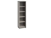 Стеллаж высокий узкий СФ-534502 Бетон чикаго темный / Дрифтвуд 537×455×2083 WOOD&STONE