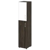 Шкаф узкий LT.SU-1.7 R (L) white Yalta / Дуб Мали – Стекло White 400×450×1987