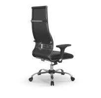 Кресло для руководителя Метта L 1m 46/2D_17833_Кожа перфорированная NewLeather - Темно-коричневый_Кожа перфорированная NewLeather - Темно-коричневый