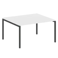 Metal System Quattro Перег. стол (1 столешница) на П-образном м/к 40БП.ПРГ-1.3 Акация/Антрацит металл 1400*1235*750