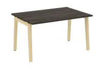 Onix Wood Стол переговорный (1 столешница) OW.PRG-1.3 Белый бриллиант/Дуб светлый/Белый металл 1380×980×750