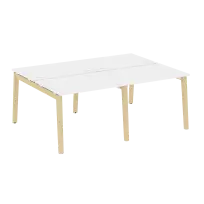 Onix Wood Рабочая станция OW.D.RS-4.1.7 Белый бриллиант/Дуб светлый/Белый металл 1960*1475*750
