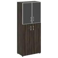 Шкаф LT.ST-1.7 R black Yalta / Дуб Мали – Стекло Black 800×450×1987