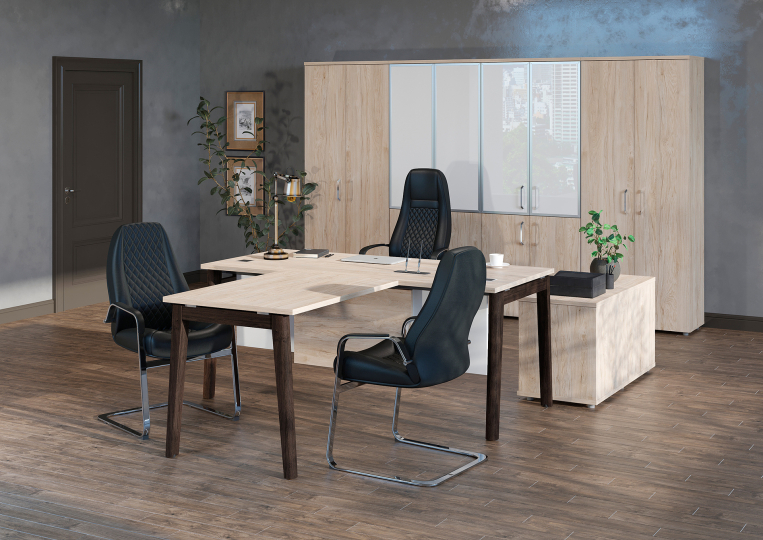 Кабинет руководителя Onix Wood Direct цвет Денвер Светлый - Дуб Тёмный