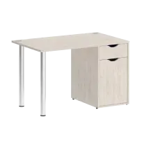 Home Office Стол офисный VR.SP-3-118.1 Серый/Хром опоры 1180×720×750