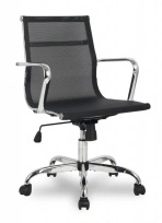 Кресло офисное College H-966F-2/BLACK Сетка Черный / Крестовина хром
