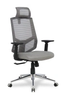 Кресло для руководителя College HLC-1500HLX/GREY Спинка - сетка Серый / Сиденье - полиэстер Серый