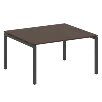 Metal System Quattro Перег. стол (1 столешница) на П-образном м/к 50БП.ПРГ-1.3 Акация/Антрацит металл 1400*1235*750