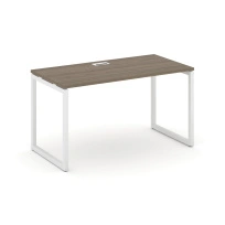 Стол офисный Style Project SN-4O.SP-023 / Дуб Табак – Металл Белый / 1380×800×750