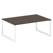 Metal System Quattro Перег. стол (1 столешница) на О-образном м/к 50БО.ПРГ-1.5 Акация/Антрацит металл 1800*1235*750