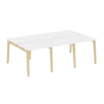 Onix Wood Рабочая станция OW.D.RS-6.0.7 Белый бриллиант/Дуб светлый/Белый металл 2340*1475*750