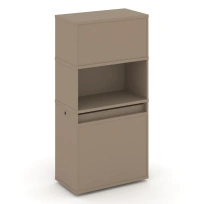 Estetica Набор №1. Тумба одиночная+высокая надставка ES.NB.1V-1 Латте 750×410×1520
