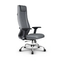 Кресло для руководителя Метта L 1m 50M/4D_17833_Кожа перфорированная NewLeather - Черный_Кожа перфорированная NewLeather - Черный