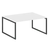 Metal System Quattro Перег. стол (1 столешница) на О-образном м/к 40БО.ПРГ-1.4 Акация/Антрацит металл 1600*1235*750