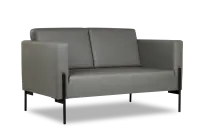 Диван офисный двухместный Oslo Euroforma / Экокожа Oracul 695 / Оливковый / 1270×810×760