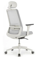 Кресло WORK W-218C white Светло-серый пластик/Светло-серая сетка 65-64-113-123