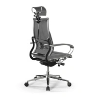 Кресло для руководителя Yoga 2DM B2-10K черный (бежевая строчка)