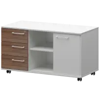 Креденция левая Кортез KZT-62L Темный шимо/Белый