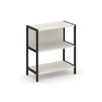 Односекционный стеллаж двухярусный Shelf System SN.STM-211 Тиквуд Светлый/Металл Черный 810×400×879