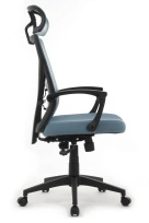 Белый пластик/Синяя сетка сидушка W-203AC