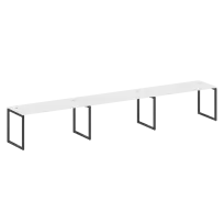 Metal System Quattro Р. ст. на 3 раб. места на О-образном м/к 40БО.СМ-3.4 Акация/Антрацит металл 4800*720*750