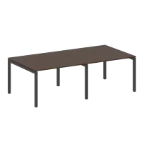 Metal System Quattro Перег. стол (2 столешницы) на П-образном м/к 50БП.ПРГ-2.2 Акация/Антрацит металл 2400*1235*750