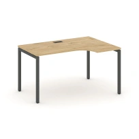 Стол офисный рабочий эргономичный правый Style Project SN-4P.SPA-002(R) Тиквуд Светлый / Металл Черный 1580×600 / 980×750