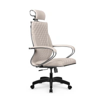 Кресло для руководителя Метта L 2c 44C/K_17831_Кожа перфорированная NewLeather - Черный_Кожа перфорированная NewLeather - Черный