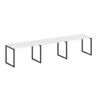 Metal System Quattro Р. ст. на 3 раб. места на О-образном м/к 40БО.СМ-3.2 Акация/Антрацит металл 3600*720*750
