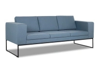 Диван офисный трехместный i-Rest Euroforma / Рогожка Bahama Plus / Голубой / 1978×800×750