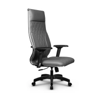 Кресло для руководителя Метта L 1m 44M/4D_17831_Кожа перфорированная NewLeather – Темно-бордовый