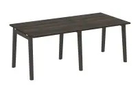 Onix Wood Стол переговорный (2 столешницы) OW.PRG-2.1 Белый бриллиант/Дуб светлый/Белый металл 1960×980×750