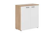 Шкаф для докумнтов низкий ECOSTILE / Дуб Честерфилд/Белый EVL423/U003/ANT.H