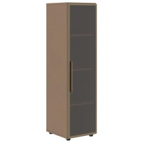 Шкаф для документов со стеклянной дверью VMCS 40.2(R) Яшма черный 400×430×1517 VELION