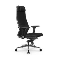 Кресло для руководителя Метта L 1m 38K2/4D_17839_Кожа перфорированная NewLeather – Темно-коричневый