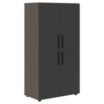 Шкаф для документов средний широкий VMCS 80.4 Яшма черный/Кобра 800×430×1517 VELION