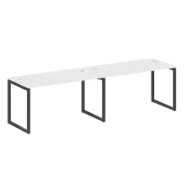 Metal System Quattro Р. ст. на 2 раб. места на О-образном м/к 40БО.СМ-2.3 Акация/Антрацит металл 2800*720*750