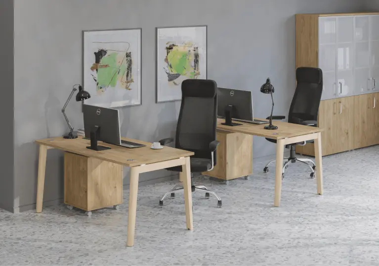 Мебель для персонала Onix Wood цвет Тиквуд Светлый - Дуб Тёмный