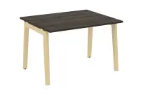 Onix Wood Стол переговорный (1 столешница) OW.PRG-1.2 Белый бриллиант/Дуб светлый/Белый металл 1180×980×750