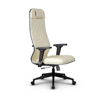 Кресло для руководителя Метта L 1m 40M/2D_17832_Кожа перфорированная NewLeather – Черный