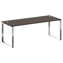 Metal System Direct Стол рабочий руководителя на О-обр. м/к БО.СРР-6.8 Акация/Нерж. сталь 2000*800*750