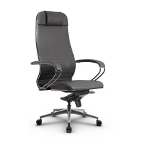 Кресло для руководителя Метта L 1m 38K2/K_17839_Кожа перфорированная NewLeather – Черный