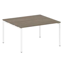 Metal System Quattro Перег. стол (1 столешница) на П-образном м/к 40БП.ПРГ-1.3 Акация/Антрацит металл 1400*1235*750