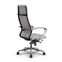 Кресло для руководителя Метта L 1m 42/K_17839_Кожа перфорированная NewLeather – Черный