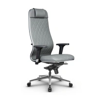 Кресло для руководителя Метта L 1m 40M/2D_17839_Кожа перфорированная NewLeather – Черный