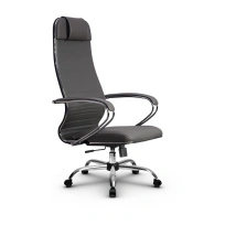 Кресло для руководителя Метта L 1m 38K2/K_17833_Кожа перфорированная NewLeather – Черный