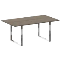 Metal System Direct Стол переговорный на О-обр. м/к БО.ПРГ-180 Акация/Нерж. сталь 1800*1000*750